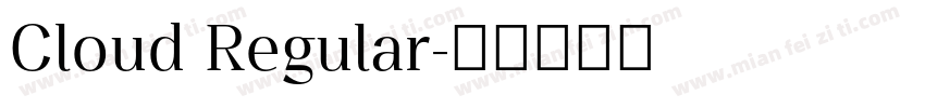 Cloud Regular字体转换